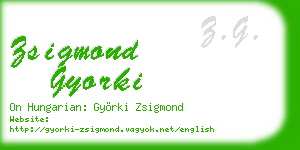 zsigmond gyorki business card